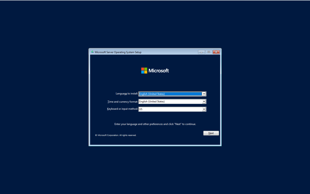 windows server 2022 kurulumu