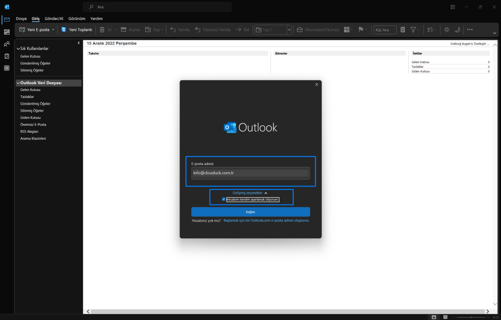 Screenshot 25 Outlook Mail Kurulumu ve Yapılandırması 2022